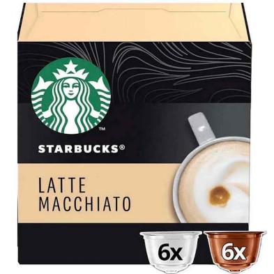 Latte Macchiato STARBUCKS 6+6 capsulas compatibles Dolce Gusto Latte Macchiato STARBUCKS 6+6 capsulas compatibles Dolce Gusto