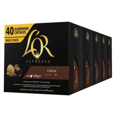 Forza L'or 5 cajas compatible Nespresso 200 cápsulas Forza L'or 5 cajas compatible Nespresso 200 cápsulas
