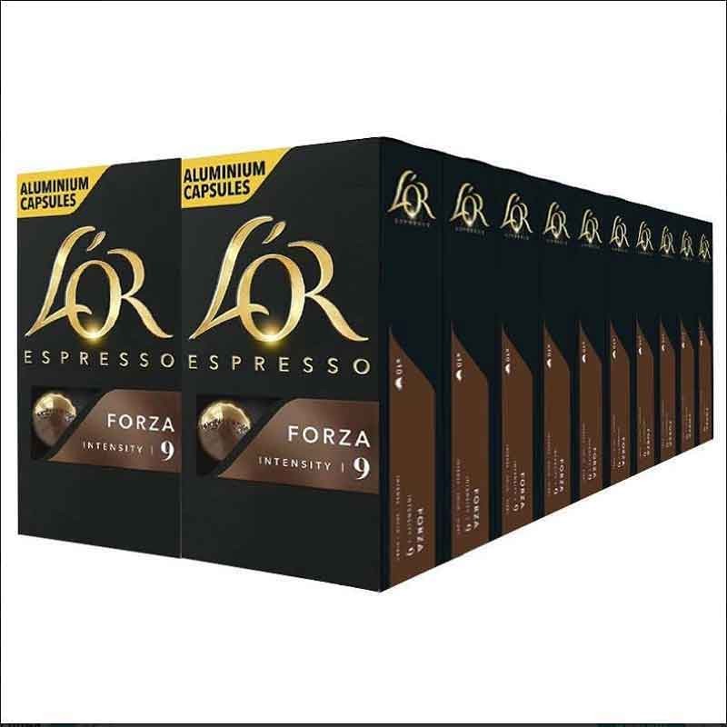 Forza L'or 20 cajas compatible Nespresso 200 cápsulas