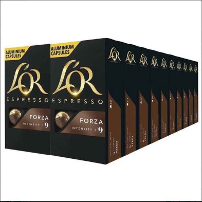 Forza L'or 20 cajas compatible Nespresso 200 cápsulas