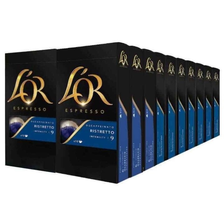 Ristretto Descafeinado L'or 20 cajas compatible Nespresso 200 cápsulas