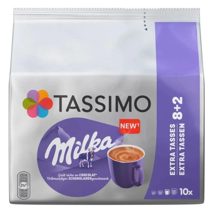 8 Bebidas Tassimo Milka Chocolate de Leite