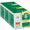 3 caixas de Latte Vainilla Madagascar Starbucks, compatível Dolce Gusto, 36 cápsulas