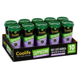 10 Cappuccino Sem Lactose Coolife 230 ml RTD