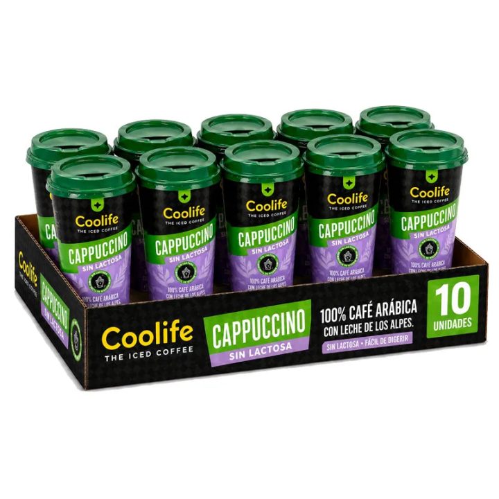 10 Cappuccino Sem Lactose Coolife 230 ml RTD