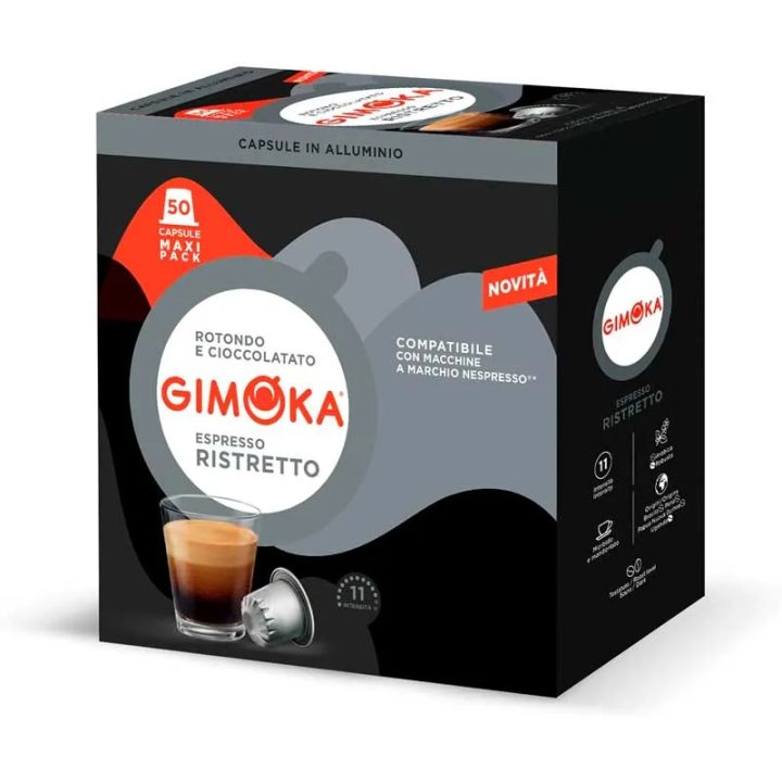Gimoka Ristretto 50 cápsulas alumínio Nespresso | Capsularium.eu