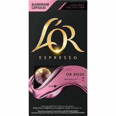 Ou Rose L'OR, 10 cápsulas compatíveis Nespresso. Ou Rose L'OR, 10 cápsulas compatíveis Nespresso.