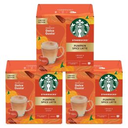 Pack 3 caixas Pumpkin Spice Latte Starbucks Dolce Gusto 36 cápsulas
