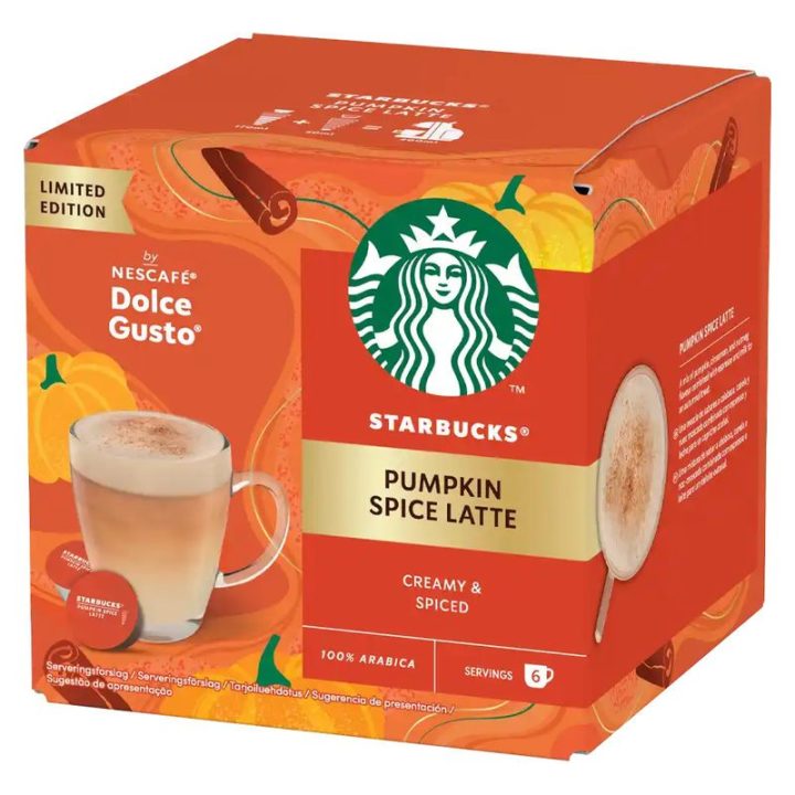 Caixa Pumpkin Spice Latte Starbucks Dolce Gusto 12 cápsulas