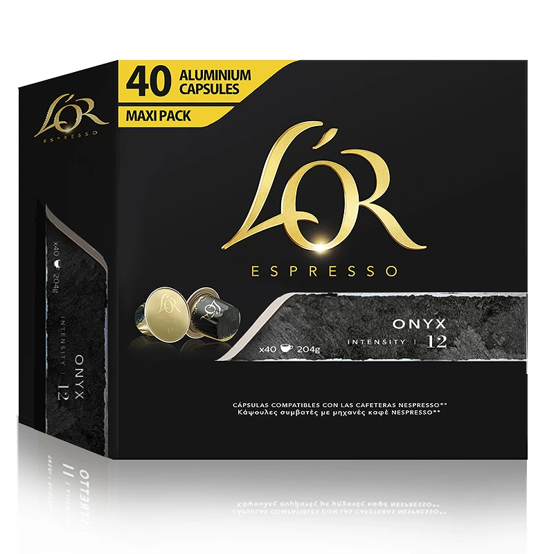 Onyx L'OR, 40 cápsulas compatíveis Nespresso.
