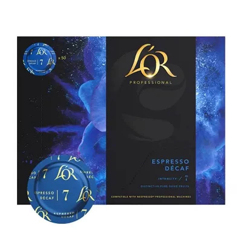 L'OR espresso descafeinado, 50 cápsulas de Nespresso Pro. L'OR espresso descafeinado, 50 cápsulas de Nespresso Pro.