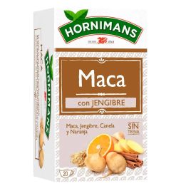 Infusión de Maca con Jengibre, canela y naranja. 20 bolsitas Hornimans