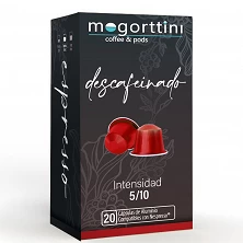 Mogorttini descafeinado, caixa de 20 cápsulas. Compatível com Nespresso.