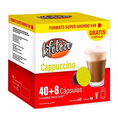 Cappuccino Kfetea compatível com a marca Dolce Gusto 48 cápsulas, Super Saving Format Cappuccino Kfetea compatível com a marca Dolce Gusto 48 cápsulas, Super Saving Format
