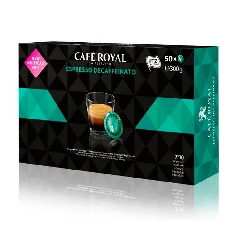 Café descafeinado Royal para NESPRESSO PRO 50 cápsulas de café