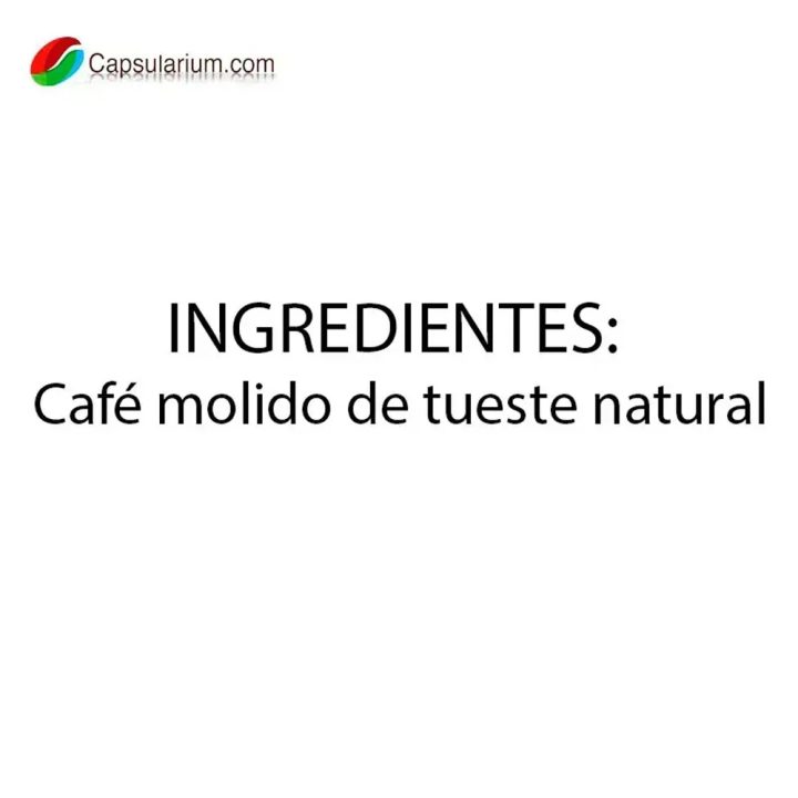 Valor nutricional Lavazza Espresso Gourmet Chocolate para cafeteras Nespresso.