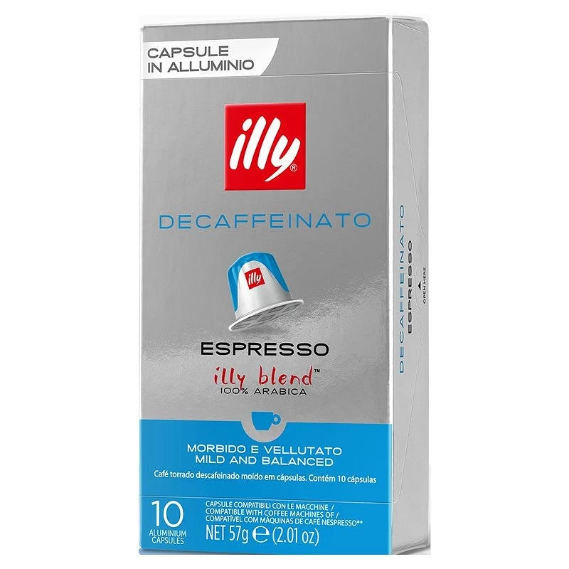 Cápsulas de café Nespresso Descafeinado Illy® 10 compatíveis Cápsulas de café Nespresso Descafeinado Illy® 10 compatíveis