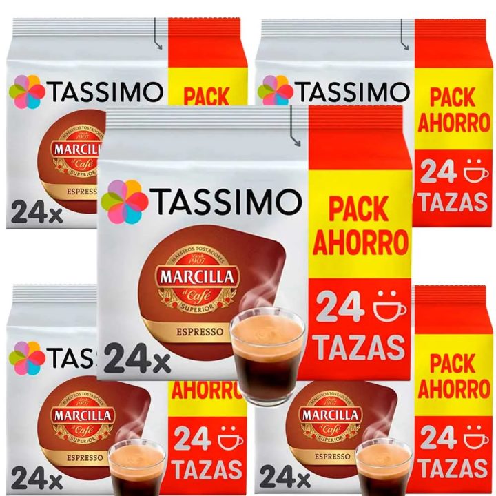 Espresso Marcilla Tassimo 5 cajas de 24 servicios