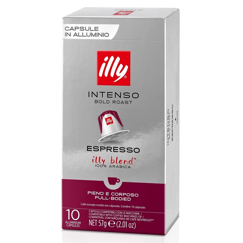 Cápsulas de café espresso Illy® 10 intensas compatíveis com Nespresso®. Cápsulas de café espresso Illy® 10 intensas compatíveis com Nespresso®.