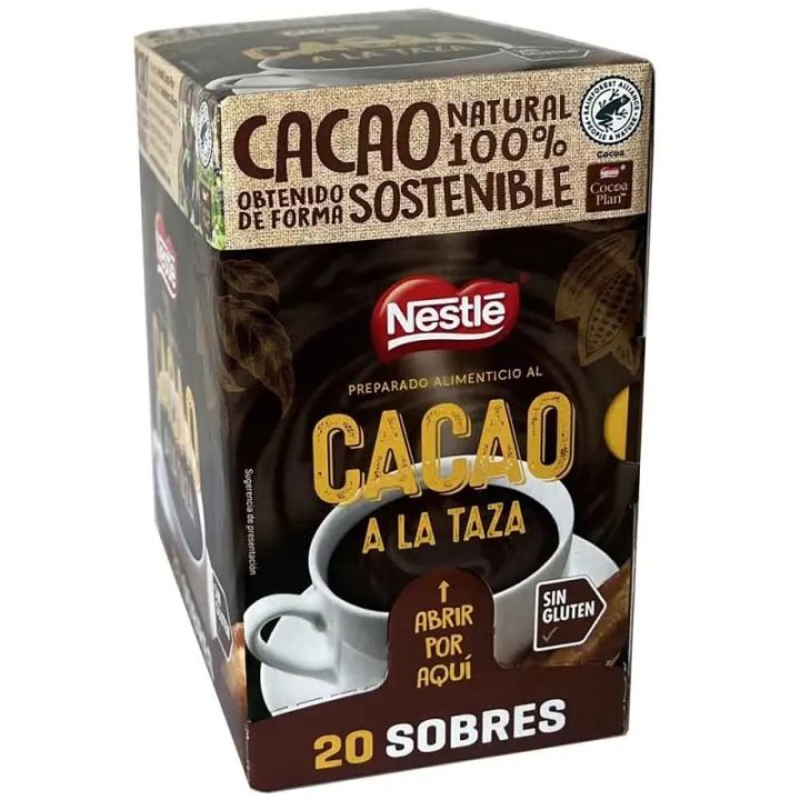 Nestlé Cacau para Chávena | Caixa 20 Saquetas x 30g | Sem Glúten