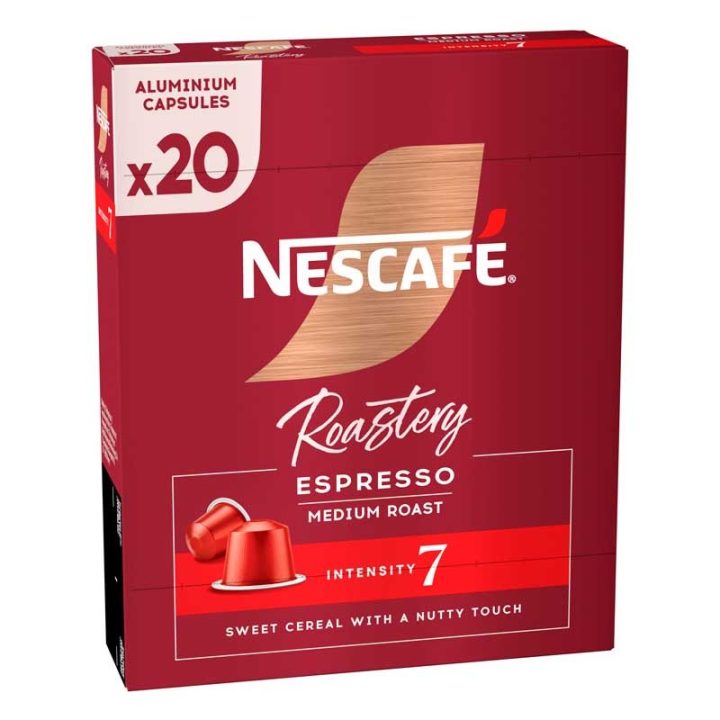 Caixa de 20 capsulas Nescafe Roastery Espresso Intenso intensidade 7 compativeis Nespresso