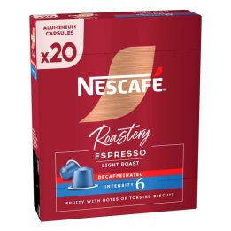 Caixa de 20 capsulas Nescafe Roastery Espresso Descafeinado intensidade 6 compativeis Nespresso