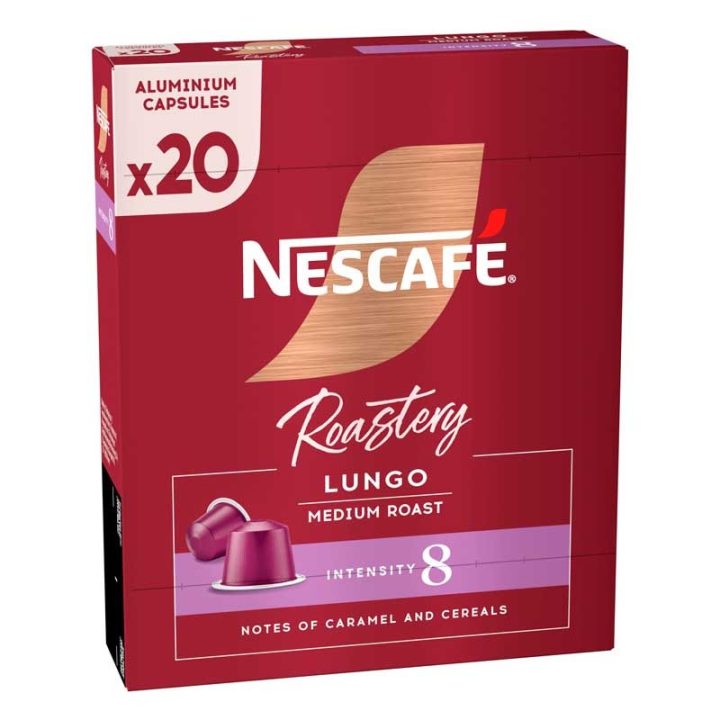 Caixa de 20 capsulas Nescafe Roastery Lungo intensidade 8 compativeis Nespresso