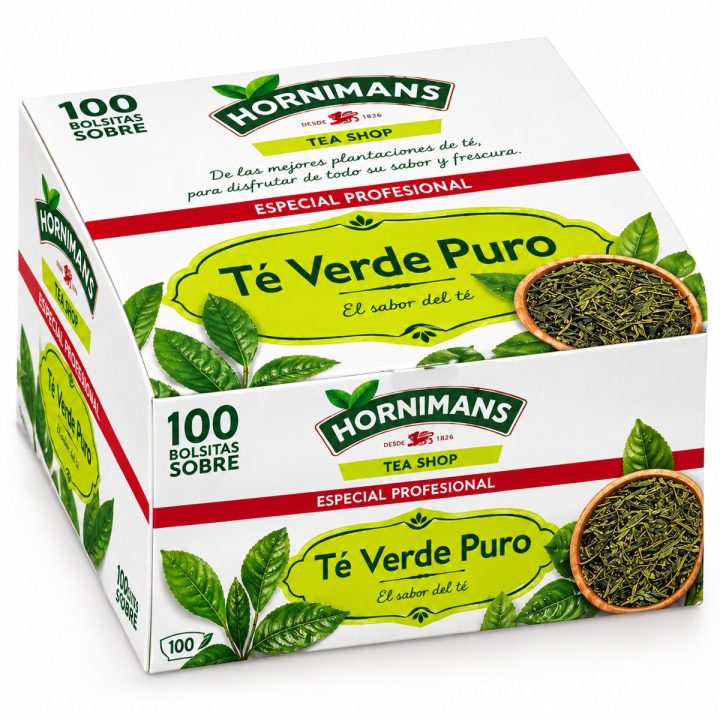 Chá Verde Puro Hornimans 100 Saquetas | Formato Restauração