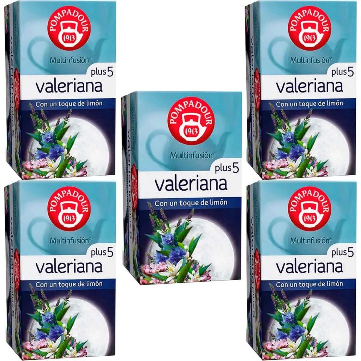 Valeriana Plus 5 limão Pompadour 5 caixas