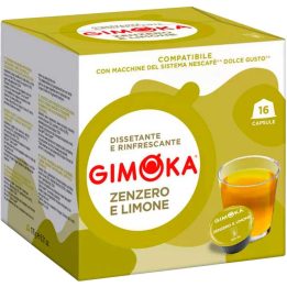 Cápsulas Gimoka Gengibre e Limão - 16 Unid. Compatíveis Dolce Gusto
