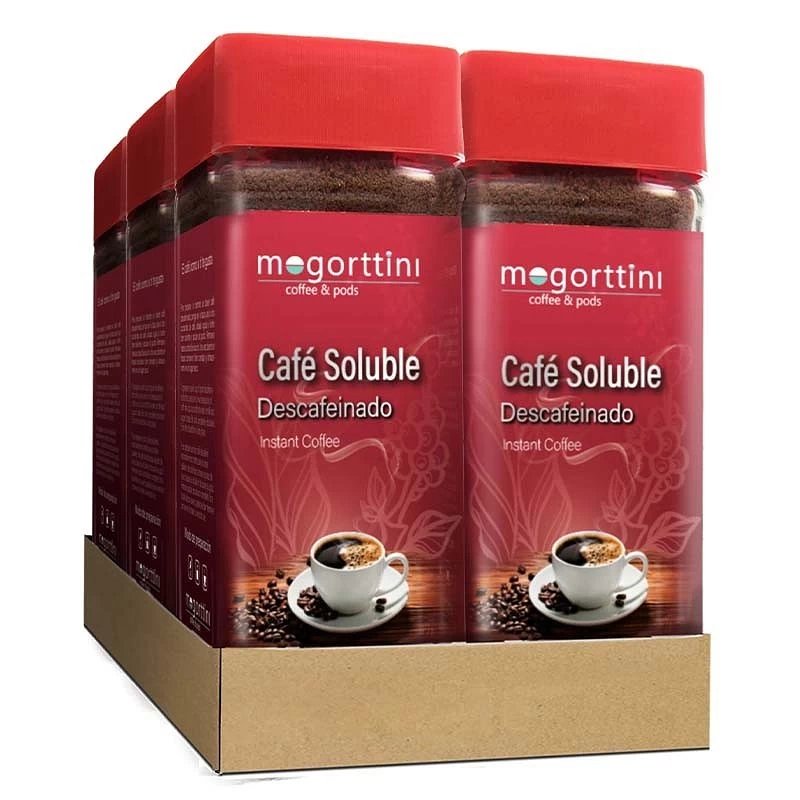 Pack 6 Café soluble descafeinado Mogorttini tarro 200gr Pack 6 Café soluble descafeinado Mogorttini tarro 200gr