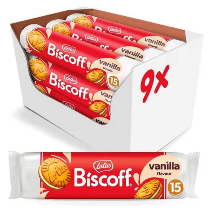 Lotus Biscoff Sandwich Baunilha 154 g · Caixa de 9