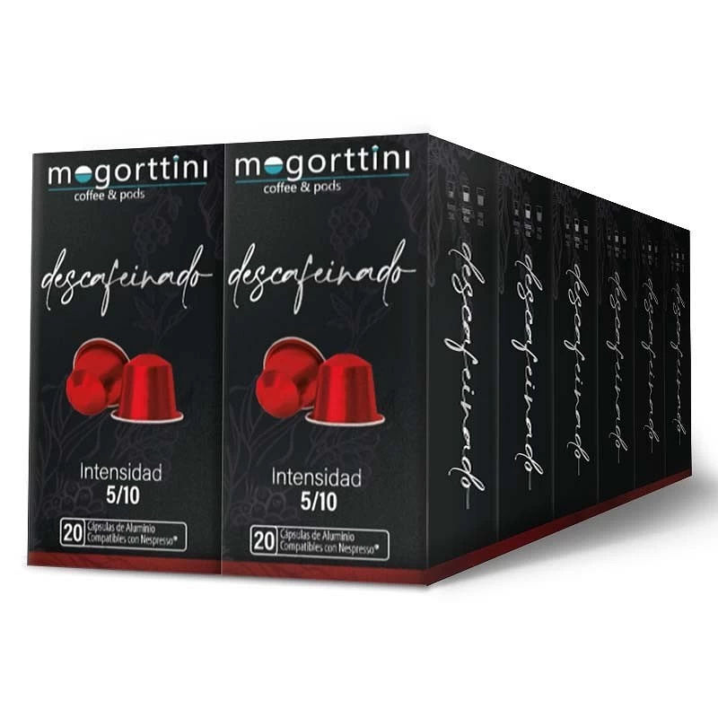 Descafeinado Mogorttini 12 cajas de 20 cápsulas Compatibles Nespresso Descafeinado Mogorttini 12 cajas de 20 cápsulas Compatibles Nespresso