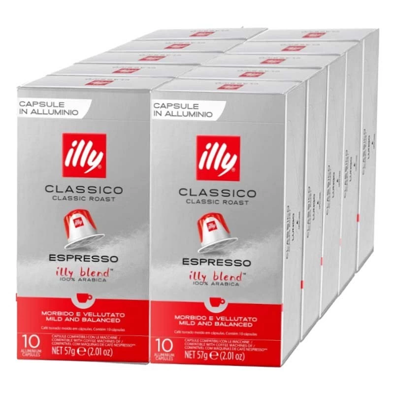 master classico espresso illy 100 cápsulas