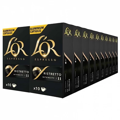 Ristretto L'or 20 cajas compatible Nespresso 200 cápsulas Ristretto L'or 20 cajas compatible Nespresso 200 cápsulas
