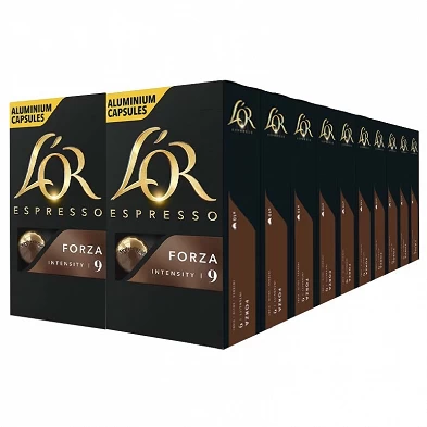 Forza L'or 20 cajas compatible Nespresso 200 cápsulas Forza L'or 20 cajas compatible Nespresso 200 cápsulas