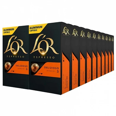 Delizioso L'or 20 cajas compatible Nespresso 200 cápsulas Delizioso L'or 20 cajas compatible Nespresso 200 cápsulas