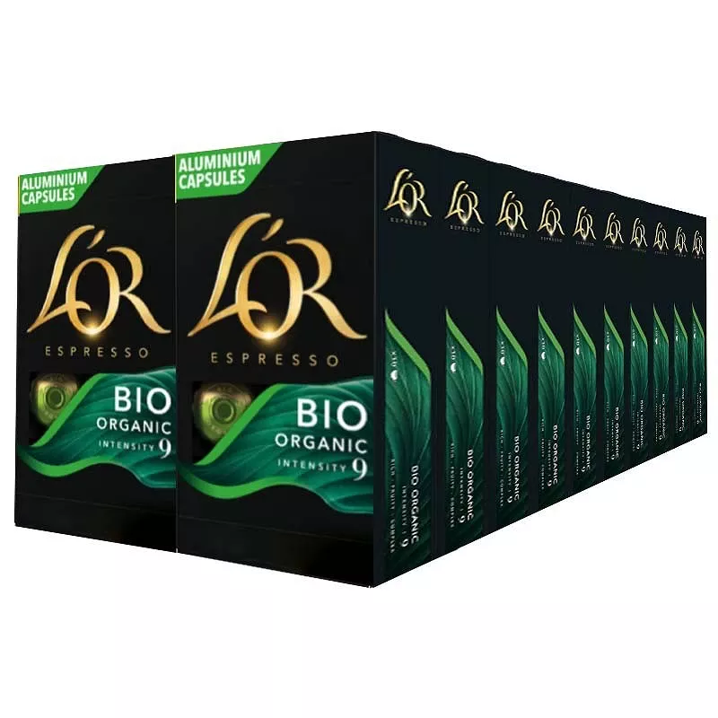 Bio Organic L'or 20 cajas compatible Nespresso 200 cápsulas