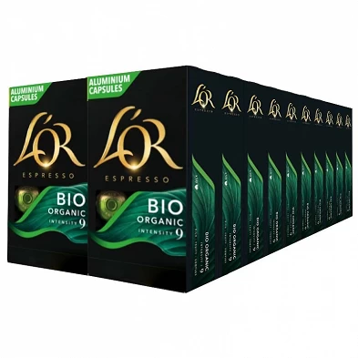 Bio Organic L'or 20 cajas compatible Nespresso 200 cápsulas Bio Organic L'or 20 cajas compatible Nespresso 200 cápsulas