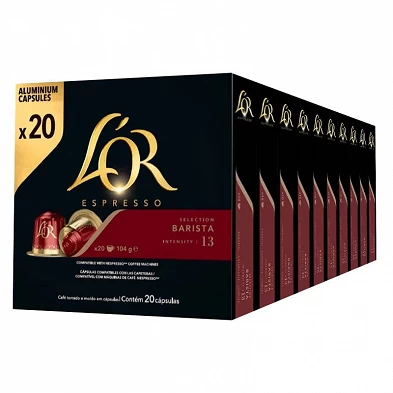 Selection Barista L'or 10 cajas compatible Nespresso 200 cápsulas Selection Barista L'or 10 cajas compatible Nespresso 200 cápsulas