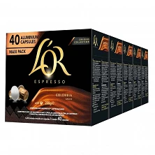 Colombia L'or 5 cajas compatible Nespresso 200 cápsulas