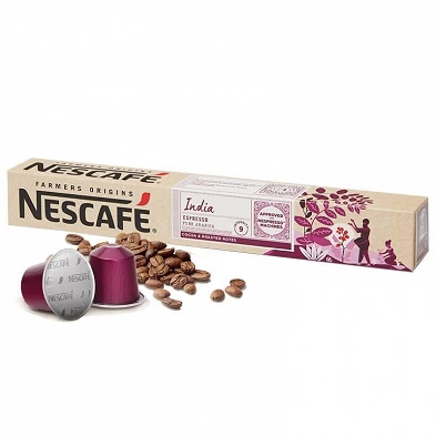 10 cápsulas de India Nescafe, compatível Nespresso 10 cápsulas de India Nescafe, compatível Nespresso