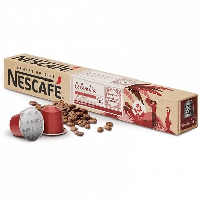 Colombia Descafeinado Nescafé 10 cápsulas Nespresso® aluminio intensidad 6 Colombia Descafeinado Nescafé 10 cápsulas Nespresso® aluminio intensidad 6