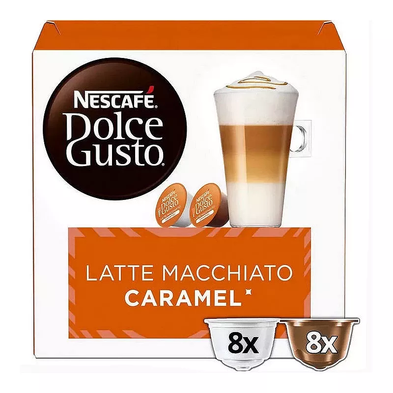 Latte Macchiato Caramel, 8+8 uds Dolce Gusto