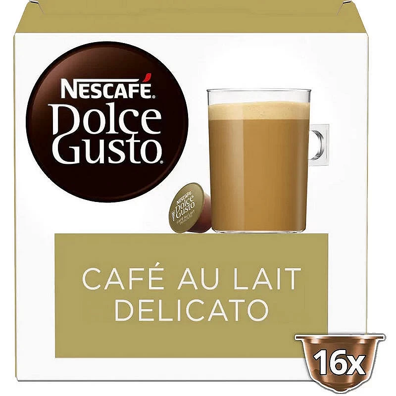 Café au Lait Delicato, 16 cápsulas Nescafé Dolce Gusto® Café au Lait Delicato, 16 cápsulas Nescafé Dolce Gusto®