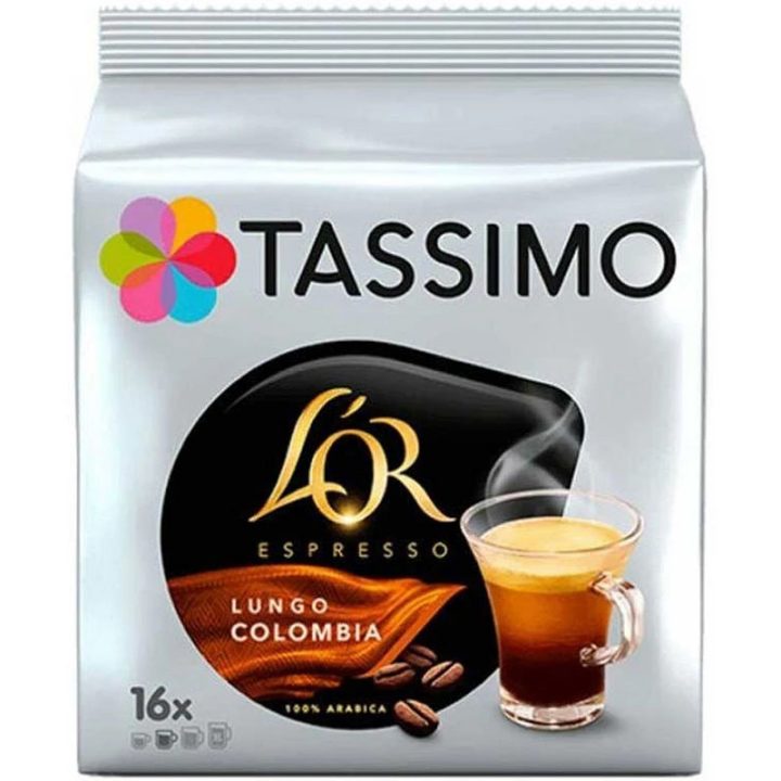 LOr Espresso Colombia Lungo, 16 cápsulas de café Tassimo