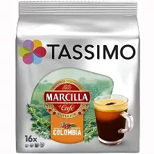 Espresso Colombia Marcilla Tassimo: 16 Cápsulas de Café Intenso