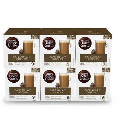 Café con Leche Intenso 6 cajas de 16 cápsulas Dolce Gusto Nescafé Café con Leche Intenso 6 cajas de 16 cápsulas Dolce Gusto Nescafé