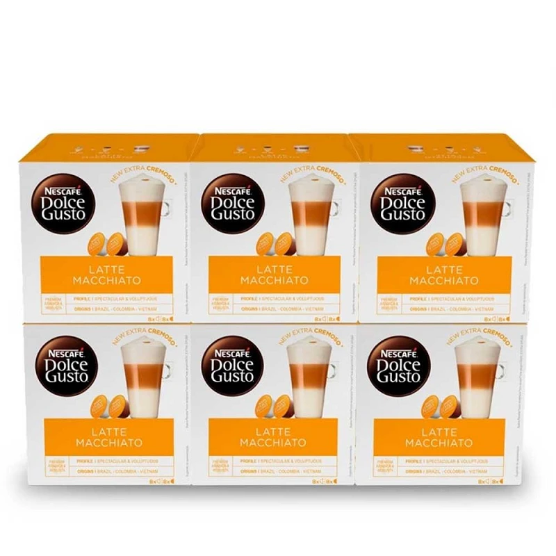 Cápsulas Latte Macchiato Dolce Gusto - 6 Caixas