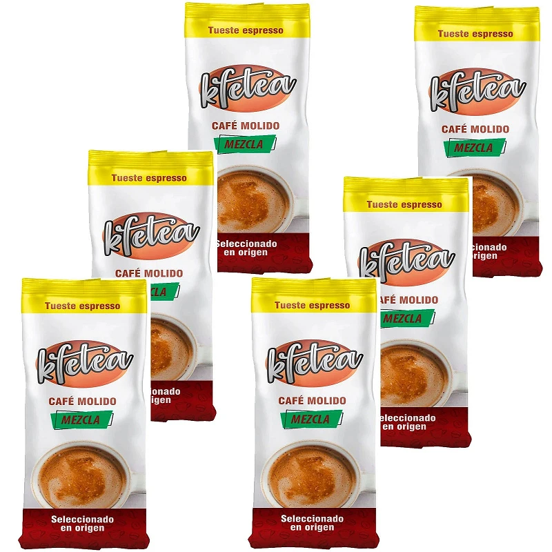 Kfetea 6 Pacotes Café Moído 250g - Intensidade Alta
